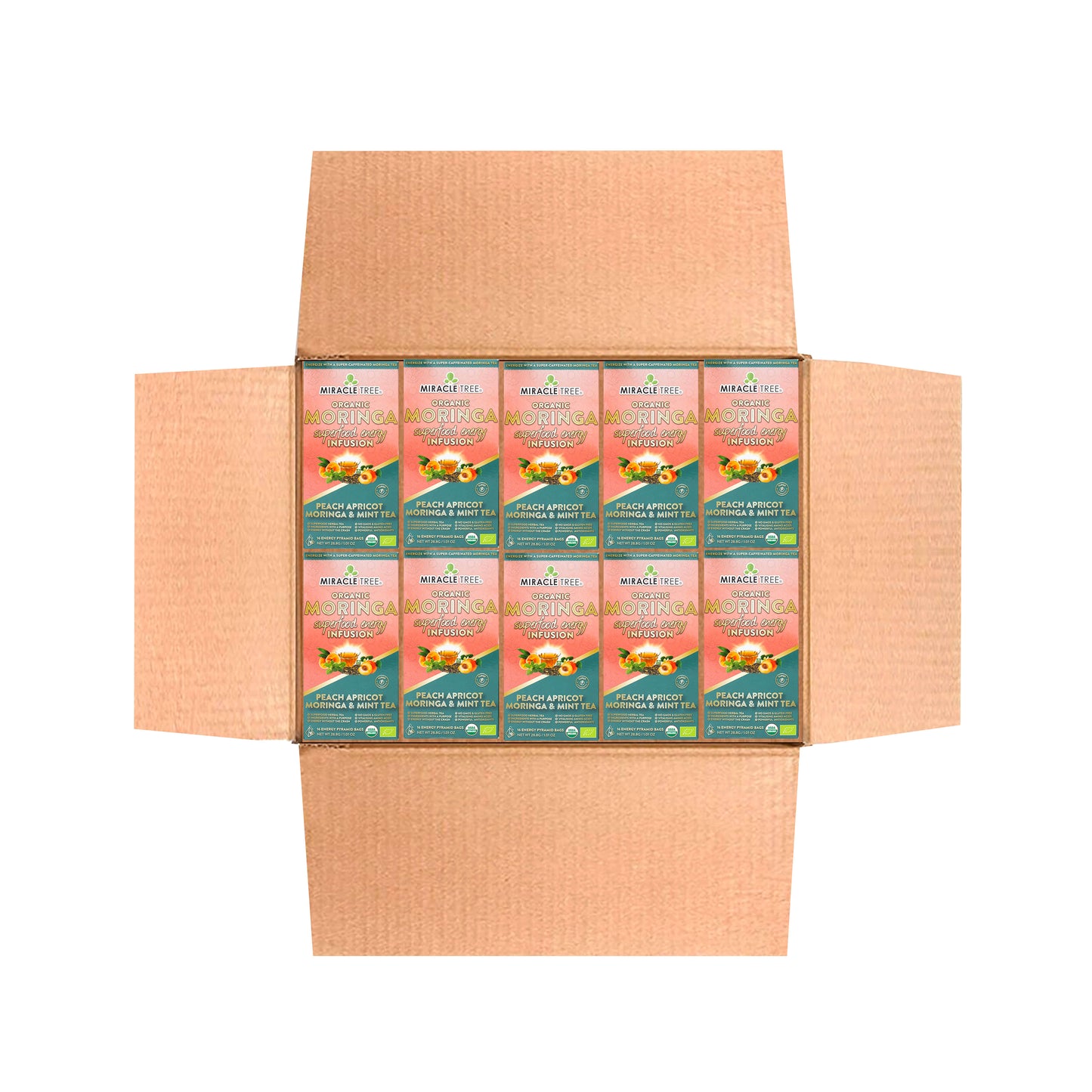 Moringa Energy Tea, Peach Mint Apricot