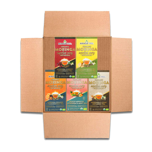 Energy Moringa Tea Starter Set, 5 Flavors