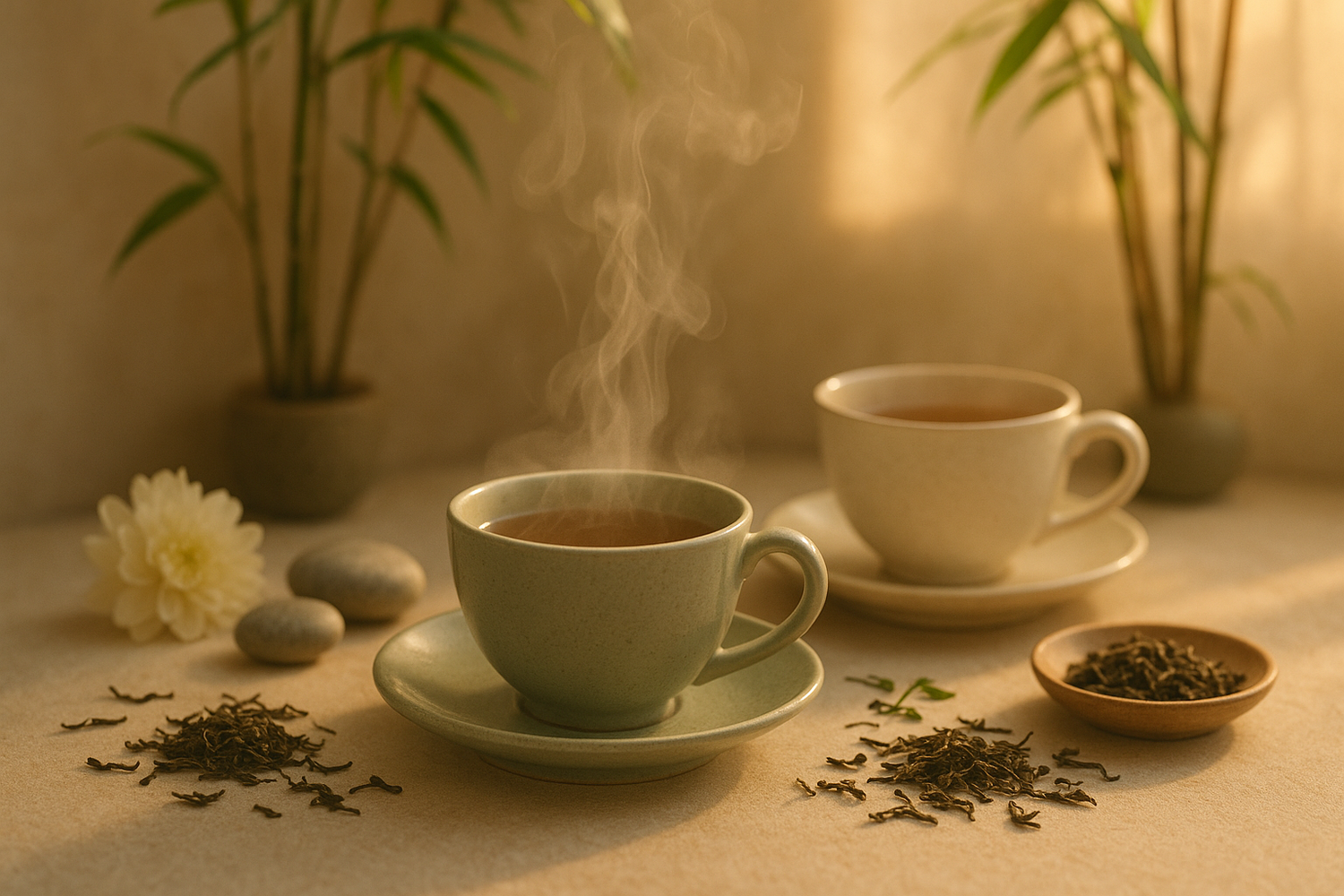 Enjoying the tranquility and calmness of our teas