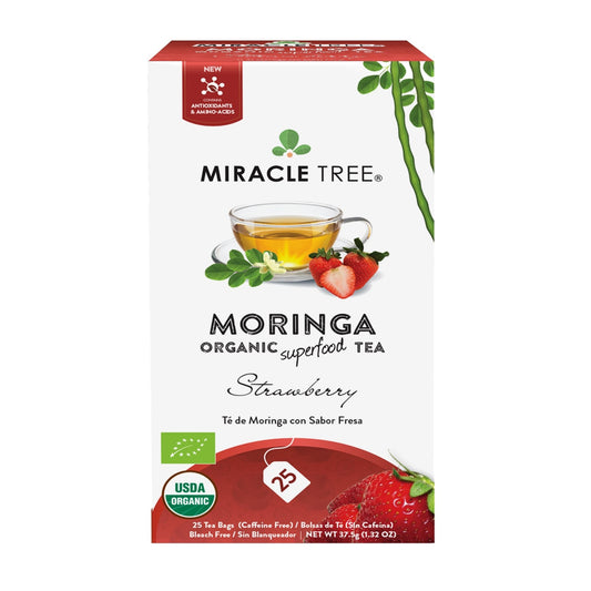 Organic Moringa Tea, Strawberry